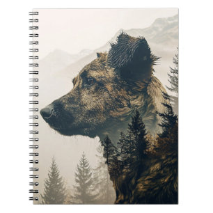 Rustikales Hundeschwald Landscape Foto Notebook Notizblock