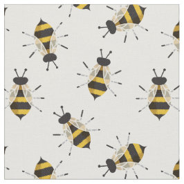 Rustikales Illustriertes Bienengewebe Stoff