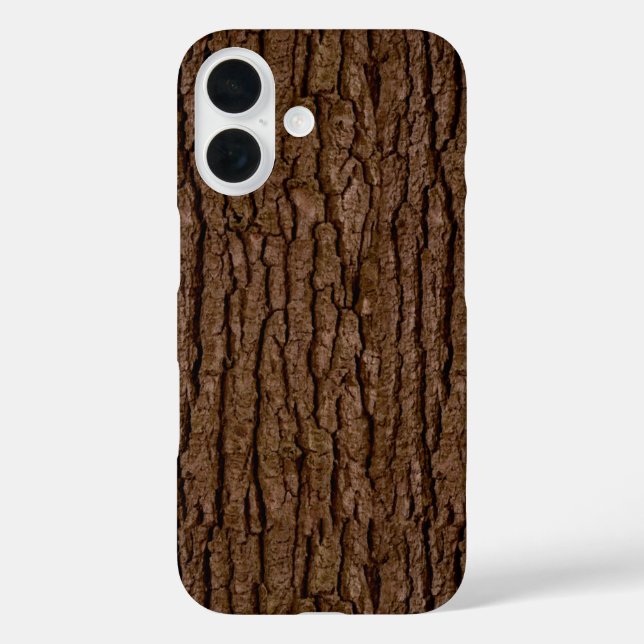 Rustikales Imitat Stück Holzkörnchen iPhone 16 Hülle (Rückseite)