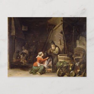 Rustikales Inneres Postkarte