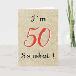 Rustikales inspirierendes Zitat 50. Geburtstag Karte