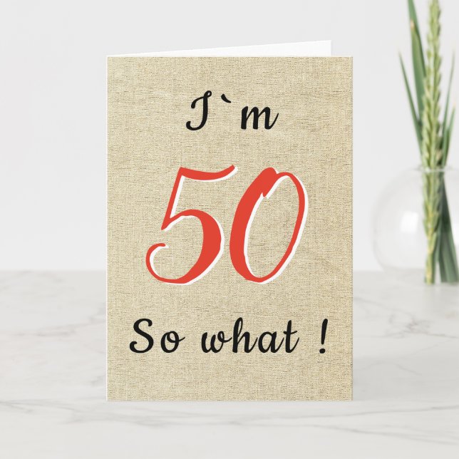 Rustikales inspirierendes Zitat 50. Geburtstag Karte (Vorderseite)