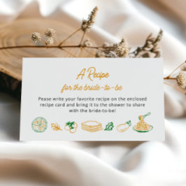 Rustikales italienisches Brautparty Begleitkarte