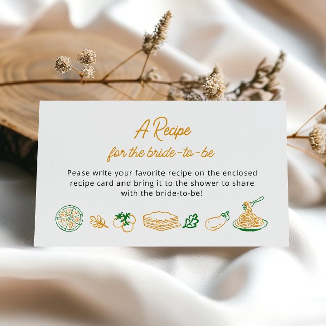 Rustikales italienisches Brautparty Begleitkarte (Von Creator hochgeladen)