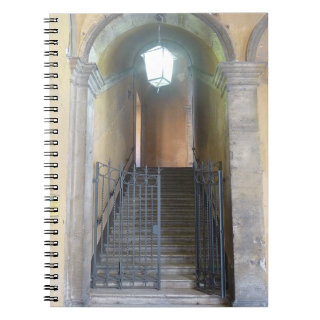 Rustikales italienisches Foto der Treppe SpiralNot Notizblock (Vorderseite)