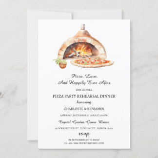 Rustikales italienisches Pizza Party Probe Dinner Einladung