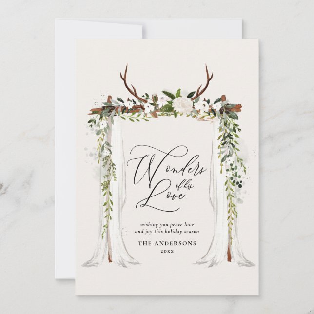 Rustikales Junggebirge Foto Taufen Save The Date (Vorderseite)