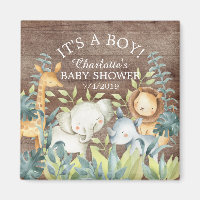 Rustikales Jungle Animals Baby Dusche Gefallen Mag