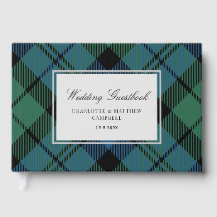 Rustikales Kariertes Campbell Custom Wedding Tarta Gästebuch