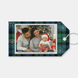 Rustikales Kariertes Foto Campbell Tartan Geschenkanhänger