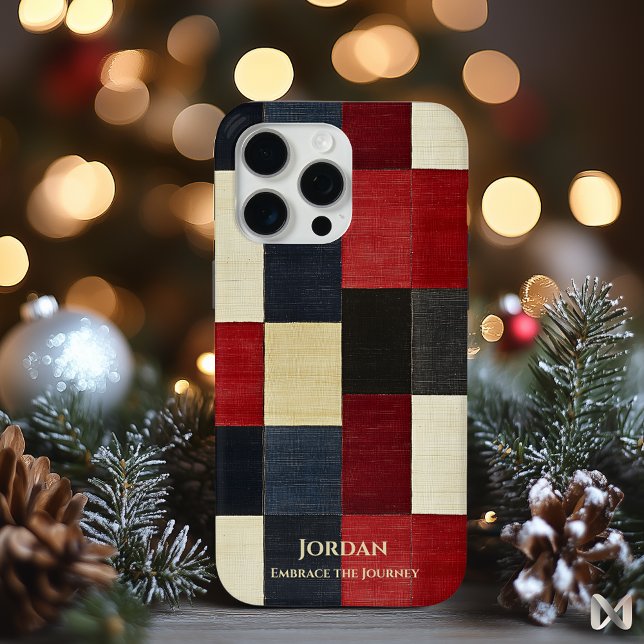 Rustikales kariertes Gitter - Texturierte Eleganz Case-Mate iPhone Hülle (Von Creator hochgeladen)