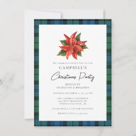 Rustikales Kariertes Wasser Campbell Tartan Weihna Einladung