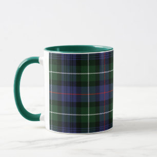 Rustikales Karo lila grün kariert Tartan Tasse