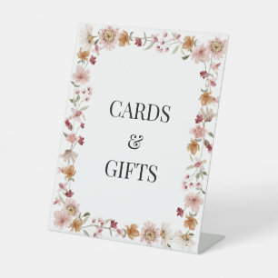 Rustikales Karten- und Geschenke-Schild Sockelschild