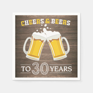 Rustikales Käse und Bier bis 30 Jahre Napkins Serviette