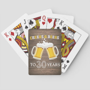 Rustikales Käse und Bier bis 30 Jahre Spielkarten