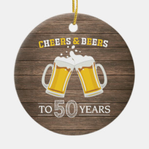 Rustikales Käse und Bier bis 50 Jahre Keramik Ornament