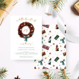 Rustikales kleines Bündel von Joy Baby Shower Invi Einladung