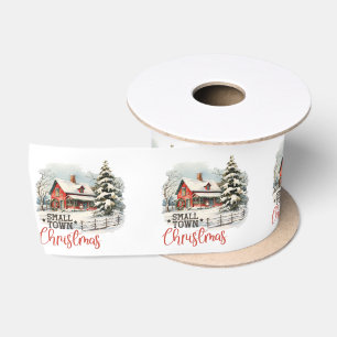 Rustikales Kleinstädter Weihnachtsbauernhaus Satinband