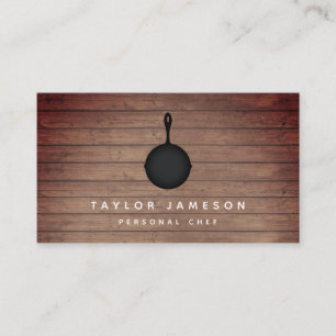 Rustikales Koch Caterer Restaurant Visitenkarte