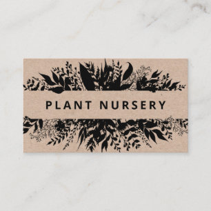 Rustikales Kraft Black Bouquet Homegrown Pflanze K Visitenkarte