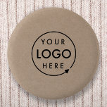 Rustikales Kraft-Logo | Business Corporate Modern Button<br><div class="desc">Ein einfaches,  natürliches Modell für rustikales Kraftwerk in modernem minimalistischem Stil,  das mit Ihrem Firmenlogo leicht aktualisiert werden kann. Wenn Sie Hilfe bei der Personalisierung dieses Produktes benötigen,  kontaktieren Sie mich bitte über den unten stehenden Nachrichtenkopf und ich werde Ihnen gerne weiterhelfen.</div>