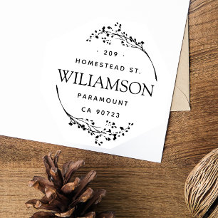 Rustikales Kraut Vintag Letters Rücksendeadresse Permastempel