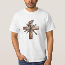 Rustikales Kreuz mit Dornen T-Shirt