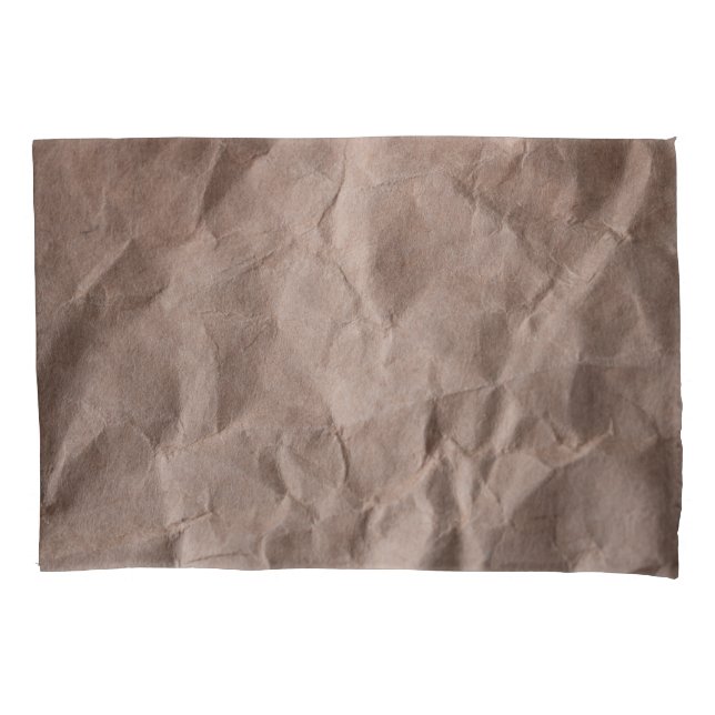Rustikales Krummpapier: Vintage Textur Kissenbezug (Vorderseite)