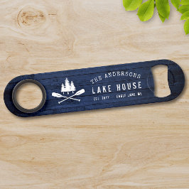 Rustikales Lake House Boat Oars Trees Blue Wood Pr Speed Flaschenöffner