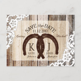 Rustikales Land am Rande von Horseshoe Save the Da Ankündigungspostkarte