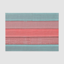 Rustikales Land Aquamarin rosa Holzkörner Seidenpapier