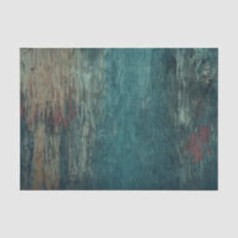 Rustikales Land Aquamarine Holzkörner Seidenpapier
