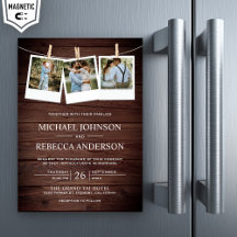 Rustikales Land Barn Wood Foto Collage Hochzeit