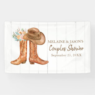 Rustikales Land Boots Bridal Couples Dusche Banner