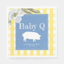 Rustikales Land Floral und Pig Gingham Babyq