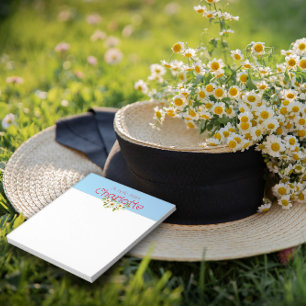 Rustikales Land floralfarbenes Aquarell Notizblock