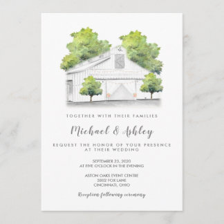 Rustikales Land für Hochzeiten Einladung