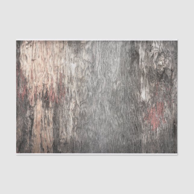 Rustikales Land Grau Beige Textur Holzkörner Seidenpapier (Vorderseite)