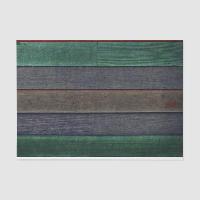 Rustikales Land Grüngraubraune Holzkörner Textur Seidenpapier (Vorderseite)