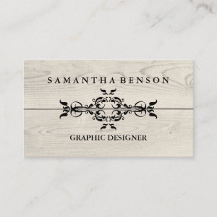 Rustikales Land Holz Textur Graphic Business Car Visitenkarte