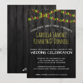 Rustikales Land Hot Paprikaschoten String Lights Einladung