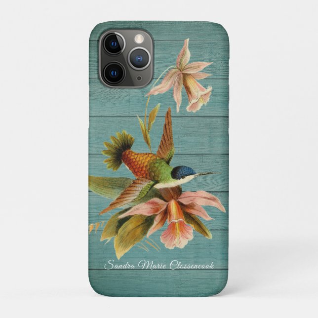 Rustikales Land Hummingbird Blumenwald Case-Mate iPhone Hülle (Rückseite)