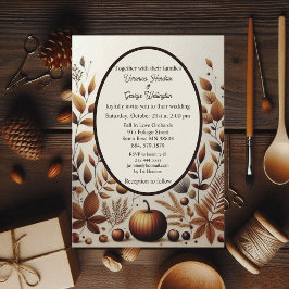 Rustikales Land Minimalistischer Fall Pumpkins Hoc Einladung