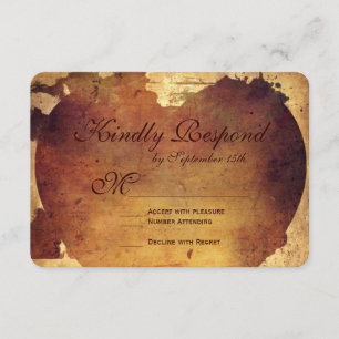 Rustikales Land Not Heart Wedding RSVP Karten