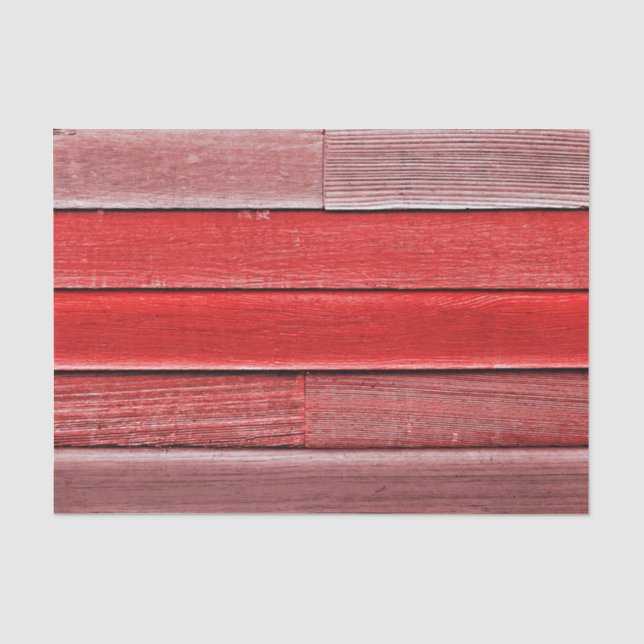 Rustikales Land Red Wood Körner Textur Seidenpapier (Vorderseite)