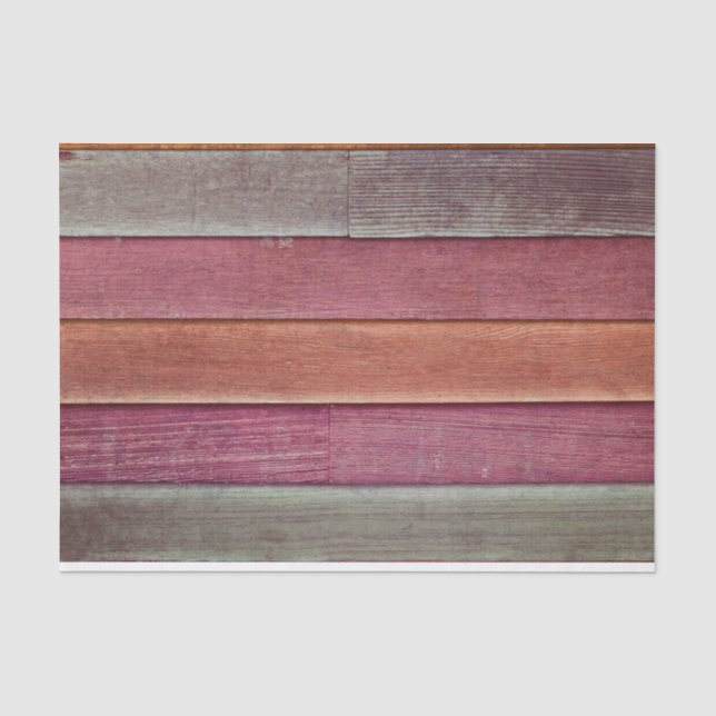 Rustikales Land rosa Orange Holz Körner Textur Seidenpapier (Vorderseite)