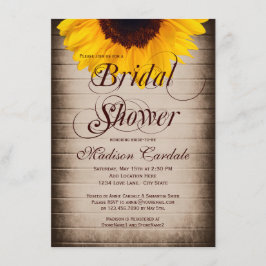 Rustikales Land Sonnenblumen Brautdusche Einladung