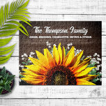 Rustikales Land Sonnenblumen Name<br><div class="desc">Niedliches Sonnenblumendesign auf diesem personalisierten Puzzle</div>