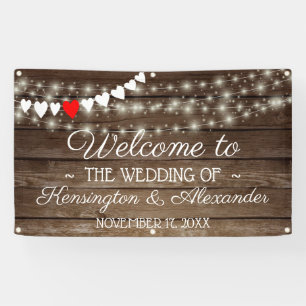 Rustikales Land Stallenholz Reihe von Lichtern Hoc Banner